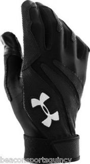 Armour Mens Clean Up IV Batting Gloves FREE Shipping BLACK 1229408