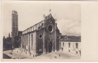 Venice Italy Chiesa di S MAria Gloriosa dei Frari vintage postcard