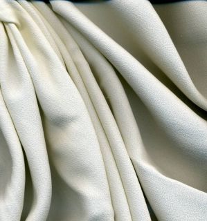Ivory Cream Crepe Bridal Wedding Drape Fabric m47