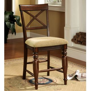 Solid Wood Myrtle Beach Dark Oak Finish Counter Height Chairs (Set of
