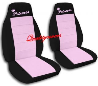 GORGEOUS PRINCESS CAR SEAT COVERS BLK SWEET PINK CUTE