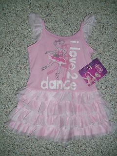 Ballerina Sparkling Pink Tutu Skirt Dress 12 Months Love 2 Dance