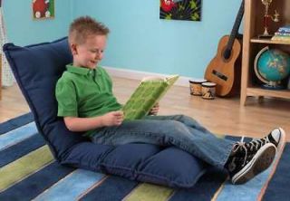 KIDS BLUE DENIM ADJUSTABLE LOUNGER LOUNGE BED/CHAIR SEAT FURNITURE