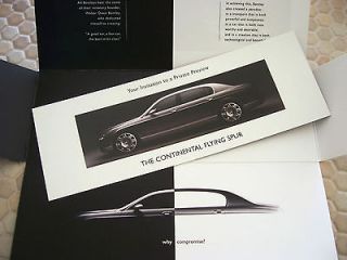 BENTLEY CONTINENTAL FLYING SPUR PRIVATE PREVIEW INVITATION BROCHURE