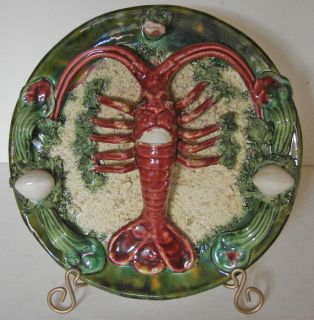 Lobster Majolica Palissy Plate