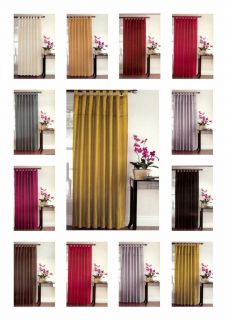 NEW Embroidered Sequin Swirl Panel Taffeta Curtain 10 colours (Tab Top