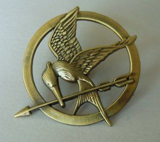 Mockingjay Bird Pin Badge   Antique Bronze effect  The Hunger Games
