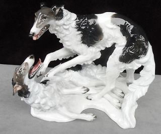 Rosenthal figurine Playing Wolfhounds   Borzoi Dog  1599   Original