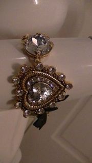 Betsey Johnson Iconic Heart of Gold Heart Rope Toggle Bracelet