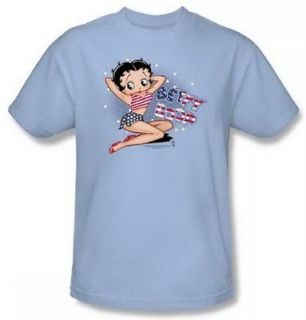 Betty Boop All American Girl Adult T shirt