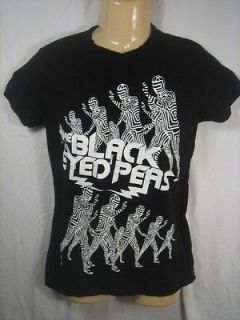 BLACK EYED PEAS womens black tee shirt SIZE MEDIUM hip hop r&b fergie