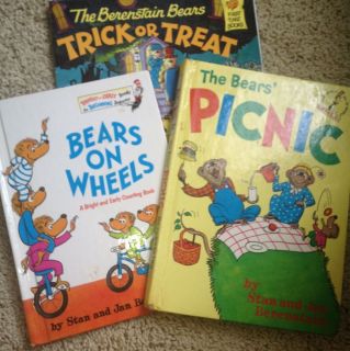 Berenstain Bears LOT Of 3 Books  Picnic, Bears On Wheels, And Trick