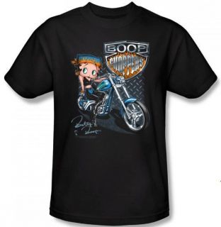 Kid Youth SIZES Betty Boop Bike Chopper Motorcycle t shirt top tee