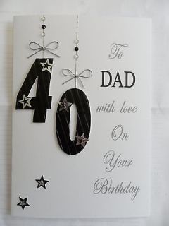 Personalised Handmade Male Birthday Card 18th 21st 30th etc.DAD SON