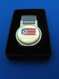 PUERTO RICO FLAG BRIGHT CHROME MONEY CLIP IN BOX #162