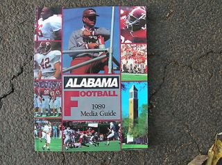 Alabama 1989 Football Media Guide   Head Coach Bill Curry cover