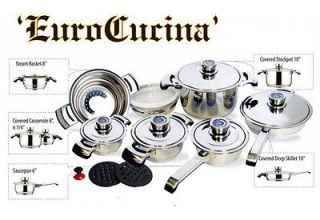 304 L 18/10 Stainless Steel Waterless Cookware (16Pcs Set Induction