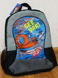Hot Wheels 16x11 Backpack Bookbag School Bag #170