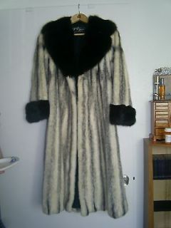 Genuine Grafs Black Cross Mink Fur Coat Gorgeous