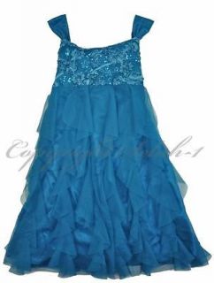 New BISCOTTI Girls Boutique Dress Tulle Tiered Ruffle Easter Wedding