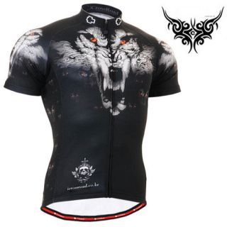 mens cycling jersey top bike clothing tights bicycle wolf shortsleeve