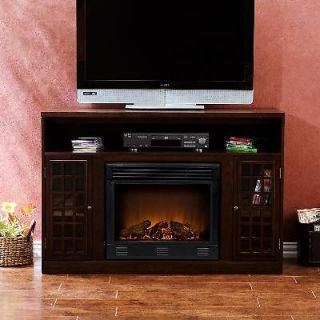 Transitional Media TV Console w/ Electric Fireplace NEW