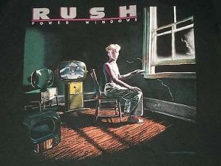 VINTAGE Rush POWER WINDOWS 1985 1986 Concert Tour Band T Shirt Size S