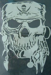 pirate skull mylar reusable stencil 10 mils for Airbrush design art