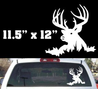 Big buck Head deer hunting car or truck window decal 12x11.5