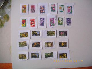 Newly listed 24 used stamps on paper france 2012 fruits and flowers
