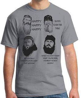 Duck Dynasty TV Show Group Quotes T Shirt Featuring Happy Phil Si