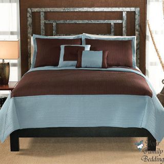 Solid Hotel Collection Twin Queen King Size  Quilt Bedding Set