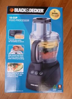 BLACK & DECKER Wide Mouth 10 cup Food Processor New in Box/Black