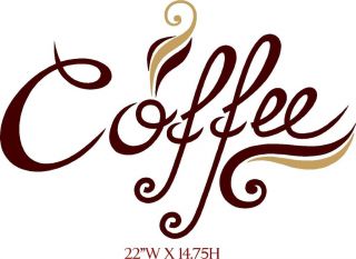 Newly listed 22 COFFEE CUP DECAL WALL STICKER KITCHEN java café