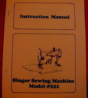 Singer 221 Featherweight Instruction Manual