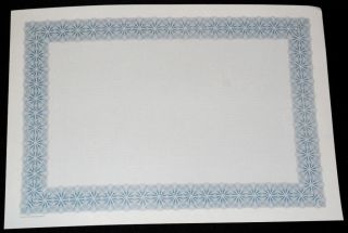 Blanco Security Paper    Certificate Design  on watermark paper