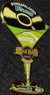 Hard Rock Hotel ORLANDO 2005 Songapalooza PIN MARTINI GLASS Special