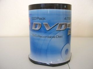 GQ DVD R RECORDABLE DISCS 100 PACK 4.7GB 120 MIN 16X NEW