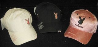 NEW LADIES PLAYBOY BUNNY LICENSED ASSORTED BASEBALL CAPS CADET HATS