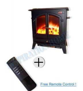 Standing Electric Fireplace Adjustable Manual Control Black I 20A1