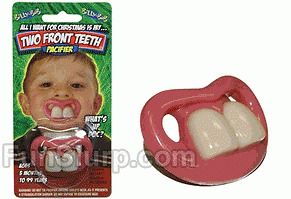 Billy Bob Two Front Teeth Pacifier  Funny Baby Pacifier  NEW