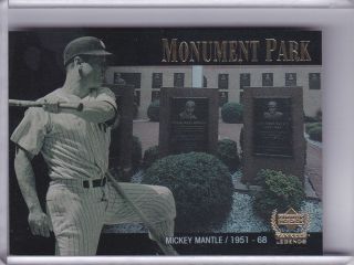 2000 UPPER DECK # MICKEY MANTLE MONUMENT PARK NEW YORK YANKEES HOF