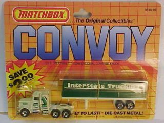 1983 MATCHBOX CY 5 CONVOY PETERBILT W/INTERSTATE TRUCKING TRAILER MOC