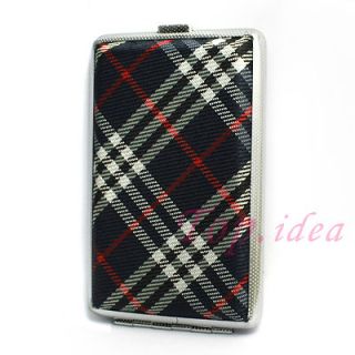 XMAS BLUE RED BLK WHT NETS NEW MESS WOMENS 12 CIGARETTE CASE HOLDER