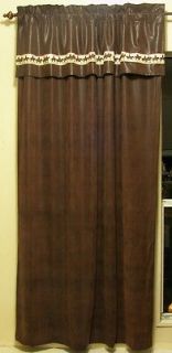 Western Decor rustic curtain panel,faux nubuck leather,cowboyborder 54