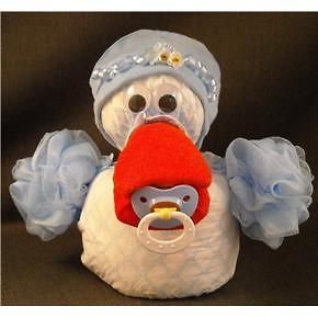 Blue DUCK Diaper Cake TOPPER Baby Shower Decorations
