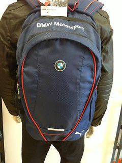 BMW NWT MOTORSPORT BACKPACK BLUE AND WHITE COLORS.