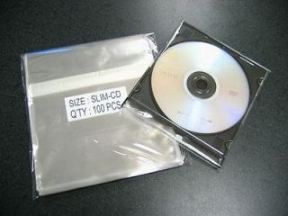 500 Plastic Slim CD case BOPP / Cello Bags non shrink
