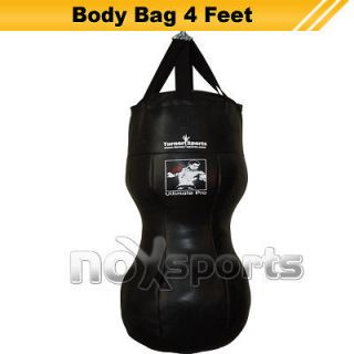 Punchbag Double Angled Body Bag Upper Cut Boxing Black