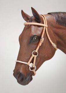 Royal King light oil leather brow band side pull horse tack equine